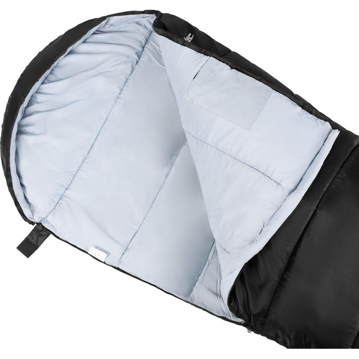 Спальний мішок мумії, ультралегкий, компактний, чорний. Підходить для дітей та дорослих, для активного відпочинку та кемпінгу.