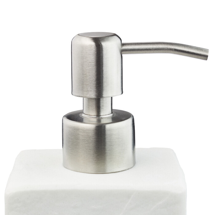 Relaxdays Soap Dispenser, Stone-Look, Square