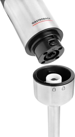 Блендер GASTROBACK #40972 Design Power Stabmixer Set 5-в-1, сріблястий, чорний