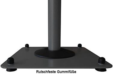 Підставка для колонок Drall BS16B (2 шт.) - металеві стійки для акустики, регульована висота, з кабелепроводом, чорний колір