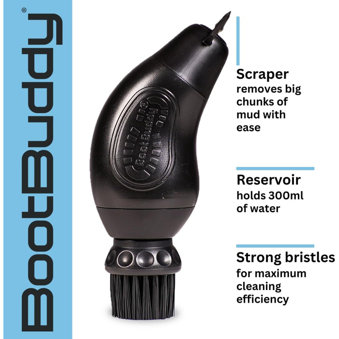 Boot Buddy Shoe and Boot Cleaner Brush: Scrub Clean Walking & Hiking Shoes, Golf Shoes, Soccer Shoes, Rubber Boots & General Outdoor Shoes and Equipment in Minutes, Comes with Towel