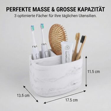 Набір для ванної кімнати 4 предмети з піддоном - дозатор для мила (цинковий сплав), стакан для зубних щіток, мильниця та поличка - мармуровий малюнок, бамбук - сучасний органайзер Marble