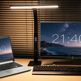 LED лампа настільна диммируемая 12W для офісу, дому та навчання, захист очей, світло дня, гнушийна шийка, 5 кольорів, плавне регулювання яскравості