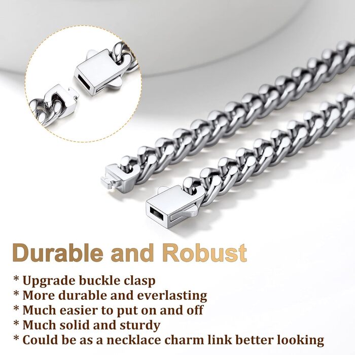 Чоловіча ланцюжок-панцир Miami Bestyle з подарунковою коробкою, 5/7/9/12.5 мм, 19/21/23 см, золото/чорний