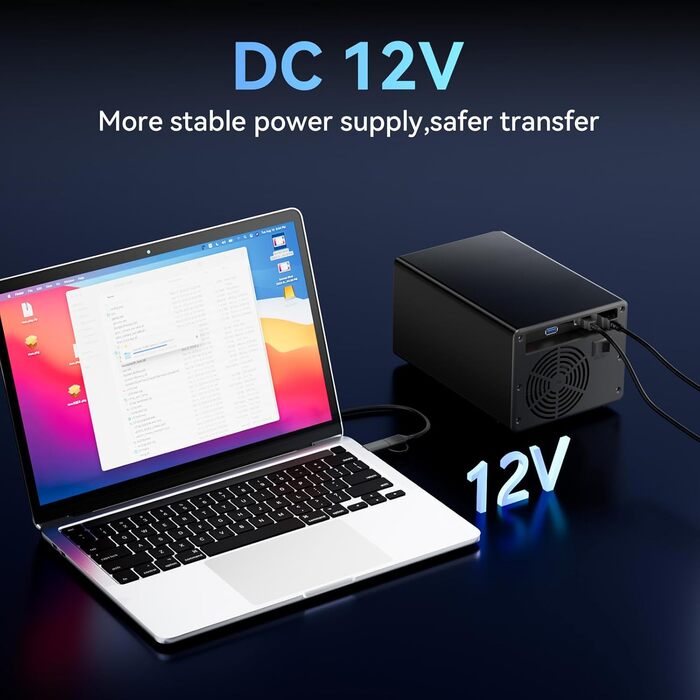 Корпус для жорстких дисків CENMATE з трьома відсіками для 2.5'/3.5' SATA HDD/SSD з USB 3.0, без інструментів, Daisy Chain, DAS (не RAID/NAS)