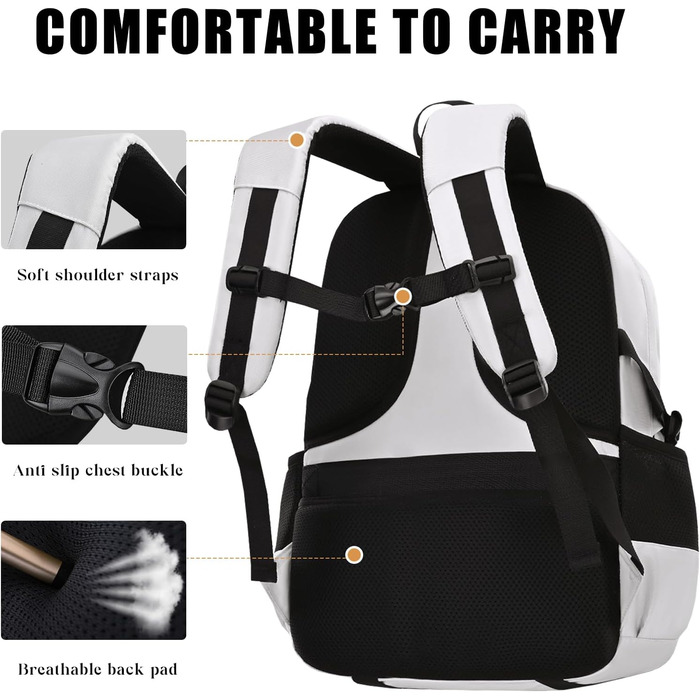 Чоловічий рюкзак для школи та подорожей, великий, водонепроникний, сірий