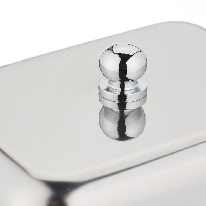 Relaxdays Stainless Steel Butter Dish with Lid
