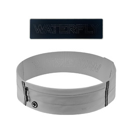 Водостійкий пояс для телефону Waterfly - спортивний пояс-сумочка для бігу, джогінгу, фітнесу (світло-сірий)
