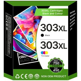 Картриджі ColoWorld 303XL для принтерів HP Envy Inspire 7200e 7220e 7900e 7920e, Envy Photo 6200 6230 7800, Tango X Smart, Multipack (2 шт.)