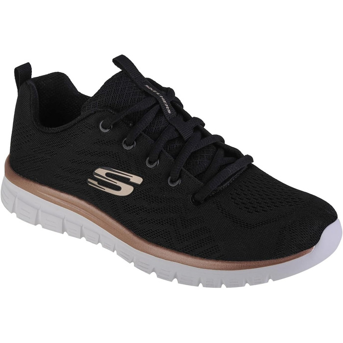 Кросівки Skechers Graceful Get Connected для жінок (38.5 EU, чорний/золотий)