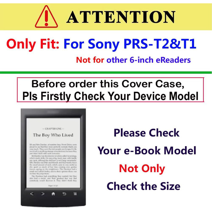 Чохол для Sony PRS-T2/PRS-T1 (6 дюймів), шкіряний, чорний