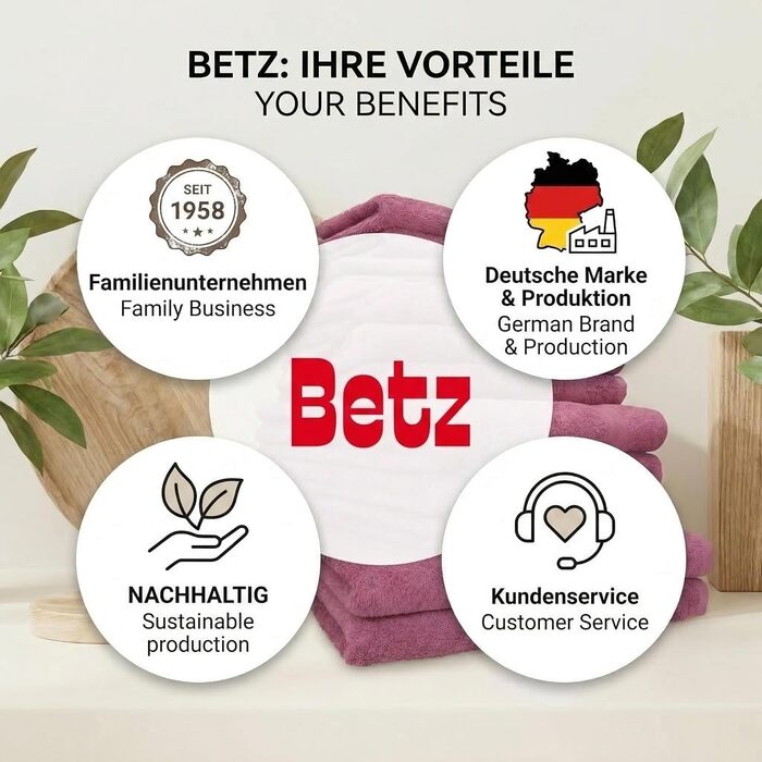 Набір махрових рушників Betz Premium 12 предметів, 100% бавовна, Oeko-TEX, колір Berry (ягода)