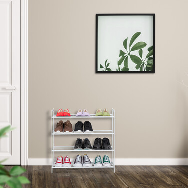 Relaxdays Stackable Shoe Rack, 4 Tiers