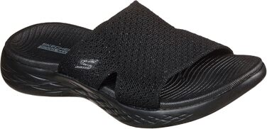 Скечес Сандалі шльопанці жіночі On-the-go 600 Stretch Knit 37 EU чорні текстиль