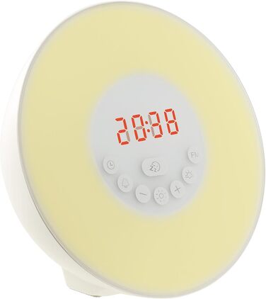 auvisio Light Alarm Clock: Wake-up Light Radio Alarm Clock w. Sunrise Simulation, Nature Sounds (Alarm Clock with Light and Nature Sounds, Wake Up Light, Gift Ideas)