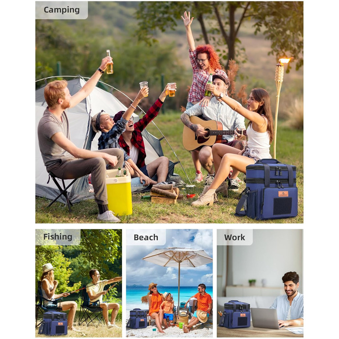 Тактична ланч-торба HSHRISH: велика ізольована сумка-холодильник для чоловіків та дорослих, водонепроникна, з 15L об'ємом, чорно-камуфляжний колір