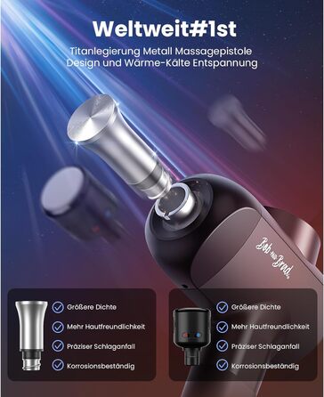 Bob & Brad X6 Pro Max Massage Gun with Heat & Cold Therapy - 11mm Amplitude Electric Muscle Massager