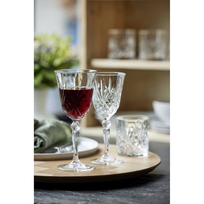 Келихи для червоного вина Lyngby Glas Melodia, багатоколірні, 270 мл, 4 шт.