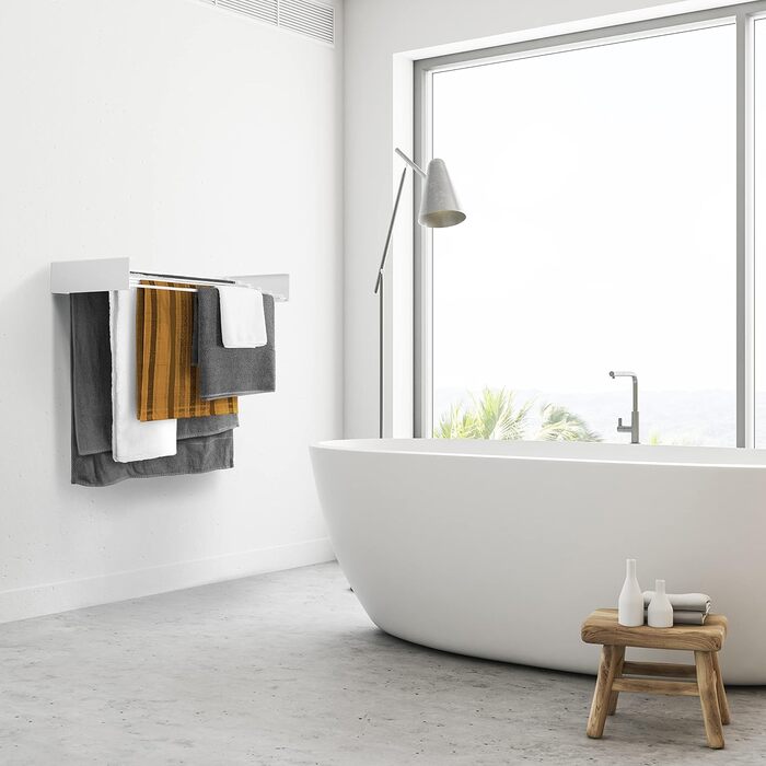 Настінна сушилка для білизни, розкладна, чорна, 100 см