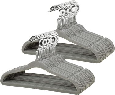 Плечики для дитячого одягу ManGotree з велюру, 30 шт. з обертовим гачком, плечики для дітей та дитячого одягу, сірий