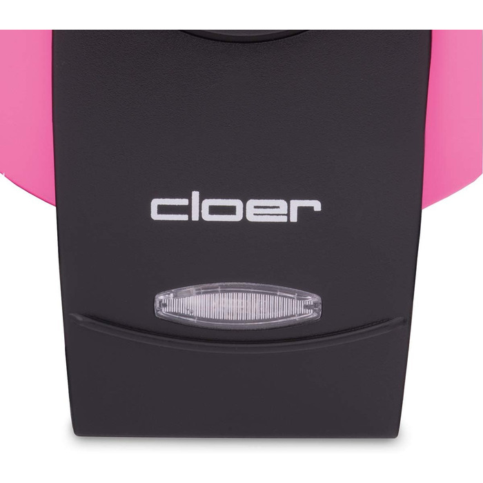 Вафельниця Cloer 1620 для класичних вафель у формі серця, 930 Вт, розмір вафелі 15,5 см, регульований ступінь прожарювання, рожевий, одинарна