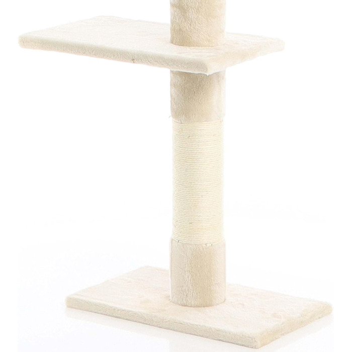 Котячий будиночок-крізьбаум Fudajo, 230–276 см, бежевий, з сизалю, 4 рівні