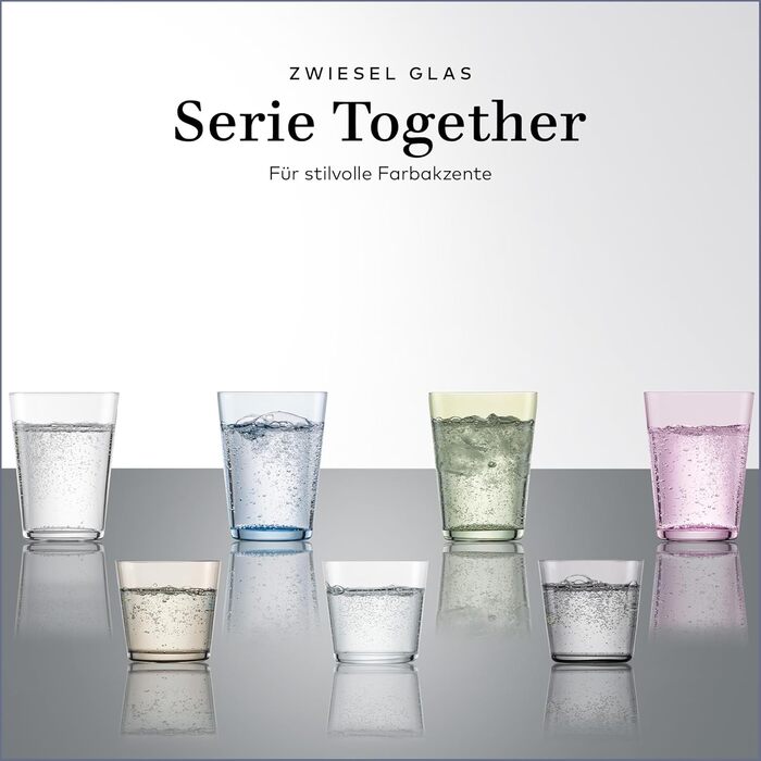 Zwiesel Glas Water Glass Together 0.5L (Set of 4), beautifully shaped drinking glasses, dishwasher-safe Tritan crystal glasses, Made in Germany (Art.-Nr. 122343)