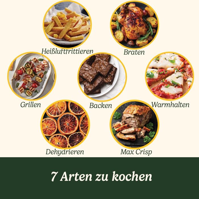 Фритюрниця Cuisinart XXL 10.4L з двома зонами, без PFAS та хімікатів, для смаження, гриля, випікання, дегідратації та підтримання тепла, 2 камери (2 x 5.2L), 8+ порцій, знімні деталі придатні для миття в посудомийній машині, чорний колір