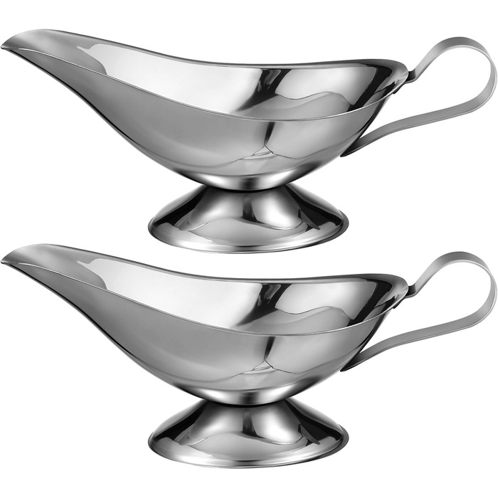 ULTECHNOVO Sauce Bowl for Sauces, 284 ml, Stainless Steel, Sauce Boat, Sauces, Milk Pitcher, Sauce Container for Warming Sauces, Salad, Dressings, Serving Bowls