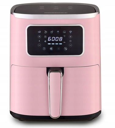Аерофритюрниця Air Fryer 5л, 1450 Вт, велика чаша XL, рожева