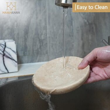 Миска для мила Naturmarmor, темно-коричнева прямокутна, 12x9 см, з натурального каменю, для ванної кімнати та кухні