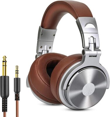OneOdio Pro30 навушники DJ, студійні, для піаніно та гітари, закриті, з басовим звучанням, Share-Port, 2 роз'єми 3.5mm, сірі