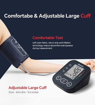 Автоматичний тонометр на плече Sinocare, велика манжета, для дому