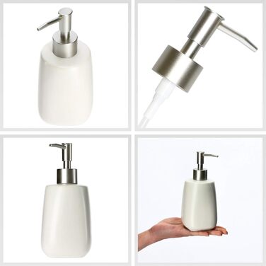 Дозатор мила KADAX: керамічний диспенсер для мила, мийного засобу та лосьйонів для ванної/кухні