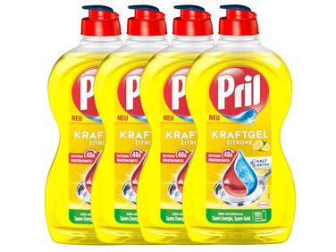 Засіб для миття посуду PRIL Kraft Gel Лимон, концентрат для видалення жиру, 450 мл (набір 6 шт)