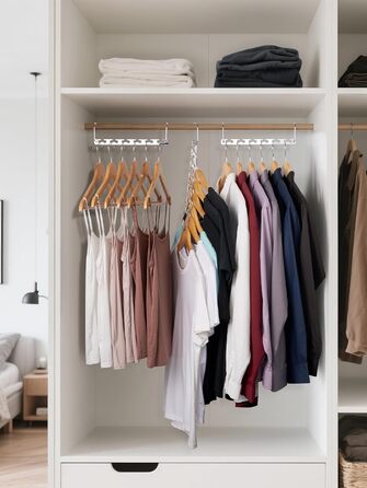 Набір з 4 металевих вішалок HOUSE DAY: економія місця, неслизьке покриття, для шафи, організація простору, ідеально як подарунок