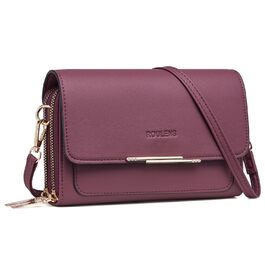 Сумка крос-боді Roulens Klein Handy Burgunderrot з веганської шкіри для жінок: компактна сумка через плече для телефону, документів та карт, регульований ремінець