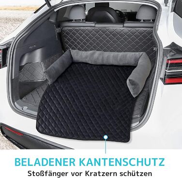 Килимок для собак OKYUK: м'яке, зручне ліжко для собак великих, середніх та маленьких порід. Ручної роботи, знімний чохол, 90x90 см, сіро-чорний колір