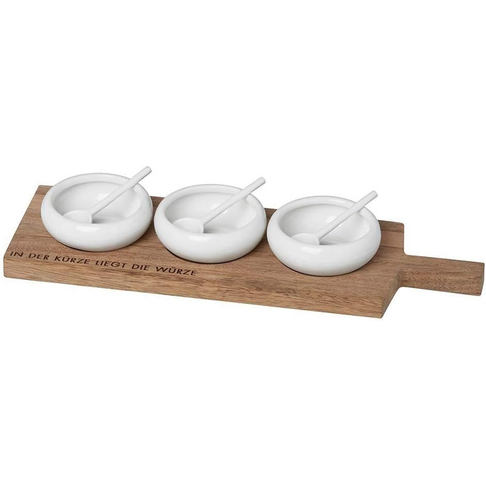 Räder 14064 PET - Salt & Herb Set - Porcelain - Wood - 24x7.5x2.5cm