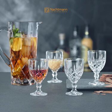 Nachtmann 5-Piece Jug Set, 1190 ml Pitcher with 4 Universal Glasses 350 ml each, Noblesse, 102387, Crystal Glass Gift Set, Dishwasher-Safe