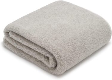 Плед з мериносової вовни, 240x200 см - теплий та м'який плед з 100% мериносової вовни, великий та пухнастий, вага 500 г/м², дихаючий матеріал, сірий колір