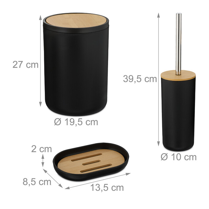 Relaxdays 6-Piece Bathroom Set