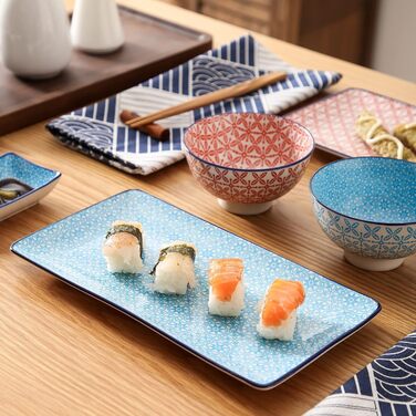 Набір посуду Vancasso HARUKA Sushi Set (8 предметів) для суші, порцеляна, японський стиль, для 2 осіб