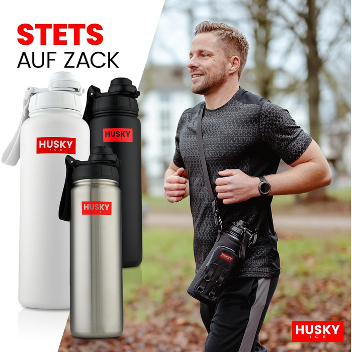 Stainless Steel Water Bottle with FREE Carry Bag - 700ml - BPA-Free, Leakproof and Dishwasher Safe Thermo Insulated Bottle - Thermos Flask double-walled, Sports, Outdoor (700 ml, White Edition)