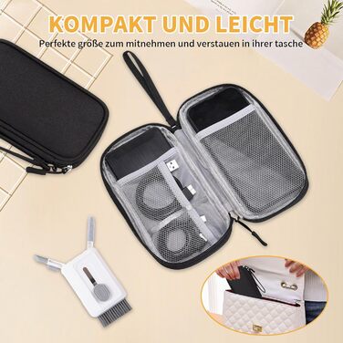 Органайзер для кабелів Ruonfash (2 шт.) + Набір для чищення клавіатури: для телефонів, навушників, ноутбуків, USB-кабелів, Power Bank