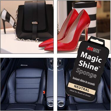 JobSite Instant Express Shoe Cleaning for Leather Boots & Shoe Shine Sponge