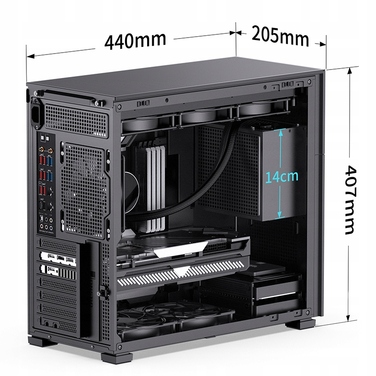 Корпус Jonsbo D41 MESH Black Mini Tower, чорний