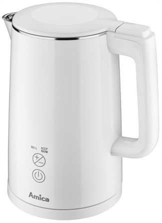Електричний чайник Amica KF 6011, 2200 Вт, 1,5 л, білий
