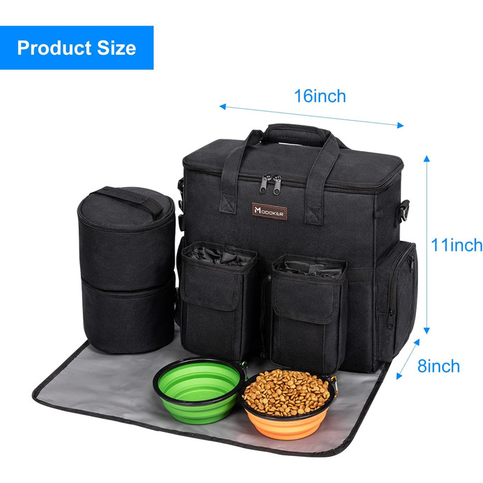 Переносна сумка для тварин, схвалена авіаперевізниками, комплект для подорожей з собакою/кішкою на вихідні, органайзер з багатофункціональними кишенями, Рожевий (S-чорний, L)