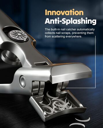 Набір для манікюру (ножиці для нігтів) Edelstahl 2026 – для чоловіків та жінок, для товстих нігтів, з пилкою, сріблястий